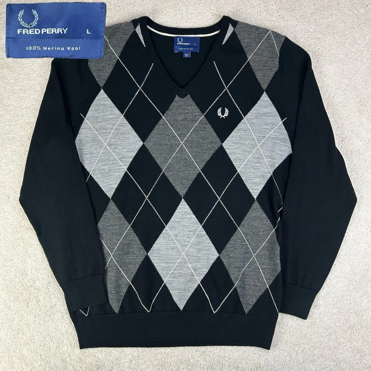 Fred Perry Wool Regular Size Sweaters for Men for sale | eBay