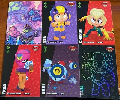 6 BRAWL STARS panini trading cards