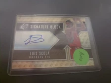 LUIS SCOLA 2008-09 SPx Signature Block #SBLS