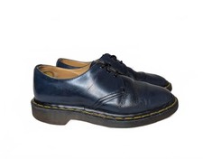 VTG 90s Dr. Martens Made in England 1461 Rare Navy Blue 3-Eye Oxfords Size 7