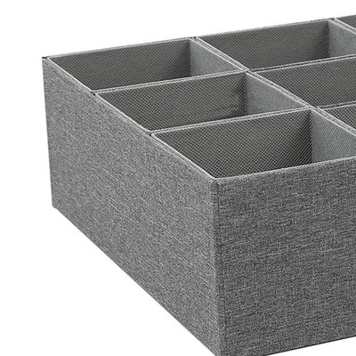 9 Section Drawer Organizer Closet Storage Box For Belts Ties BAK