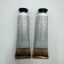 Bath & Body Works Sweater Weather Shea Butter Hand Cream NEW 1 OZ Pack of 2