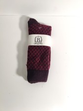 b studio -women's socks - red- Cashmere Blend - Made in USA **L2**