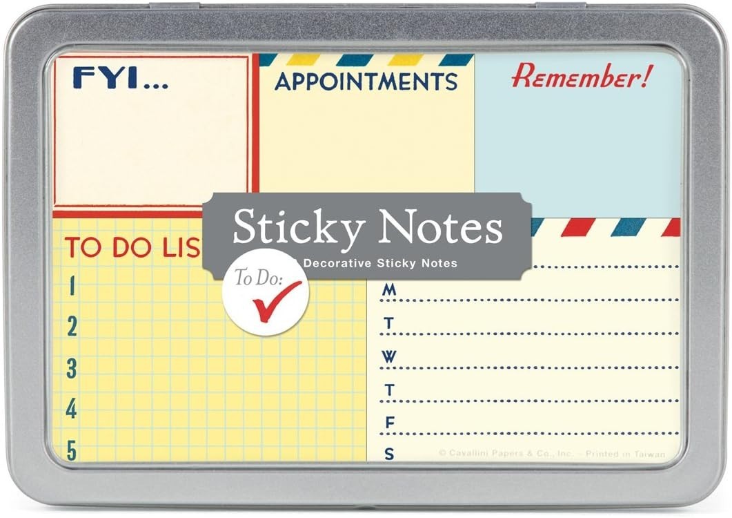 Cavallini & Co. TO DO Sticky Notes 5 sticky note pads 300 count STK/TODO