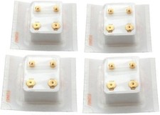 Studex 24K Gold Earrings Plated Ball Stud Piercing Jewelry, Pack of 4 Pairs