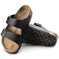 Birkenstock Arizona Birko-Flor Black Leather Unisex Sandals Select Size