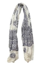 Om Ganesha Hindu Prayer Shawl Printed Scarf Lightweight Cotton Boho Wrap