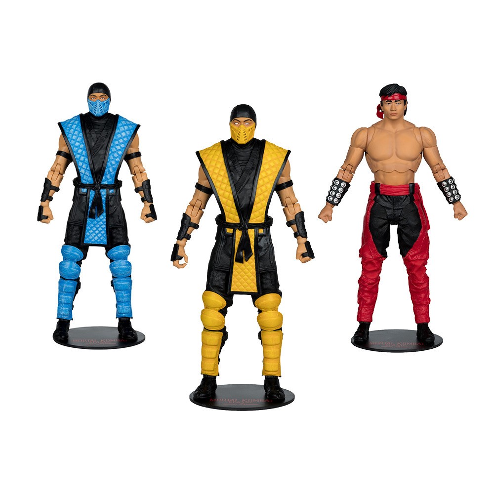 McFarlane Toys Mortal Kombat Scorpion SubZero Liu Kang 7In Action