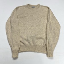 Vtg 90s Le Tigre Wool Blend Knit Mens Crewneck Pullover Sweater XL Beige USA