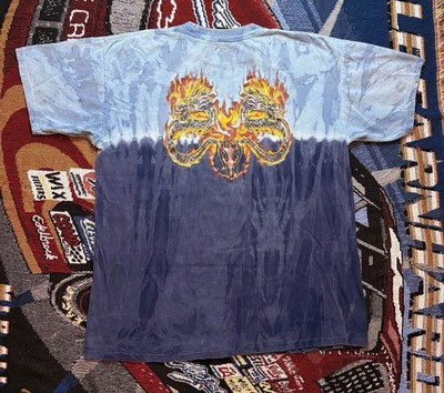 Vintage Global Generation Shirt Dragon Flames XL Tie Dye See Y2K 90 s