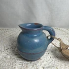Frankoma Mini Guernsey Pitcher 550 In Peacock Blue