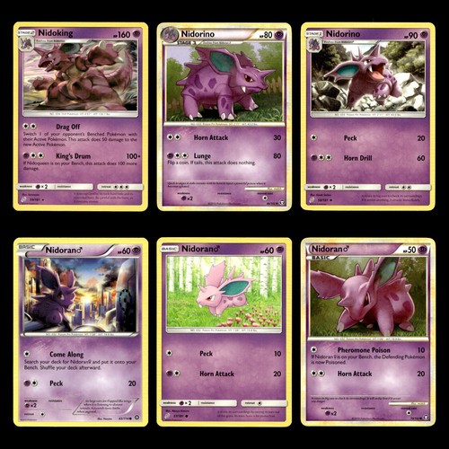 6x Nidoking Lot 59 Sun Moon Team Up Pokemon Cards Collection Set Deck Building