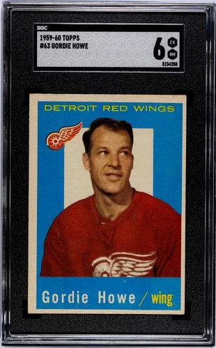 1959-60 Topps - Gordie Howe #63 - SGC 6 (EX-NM)