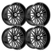 Set-4 Xf Off-road Xf-240 18x9 6x1356x139.7 12mm Black Milled Wheels 18 Inch Set-4 Xf Off-road Xf-240 18x9 6x1356x139.7 12mm Black Milled Wheels 18 Inch