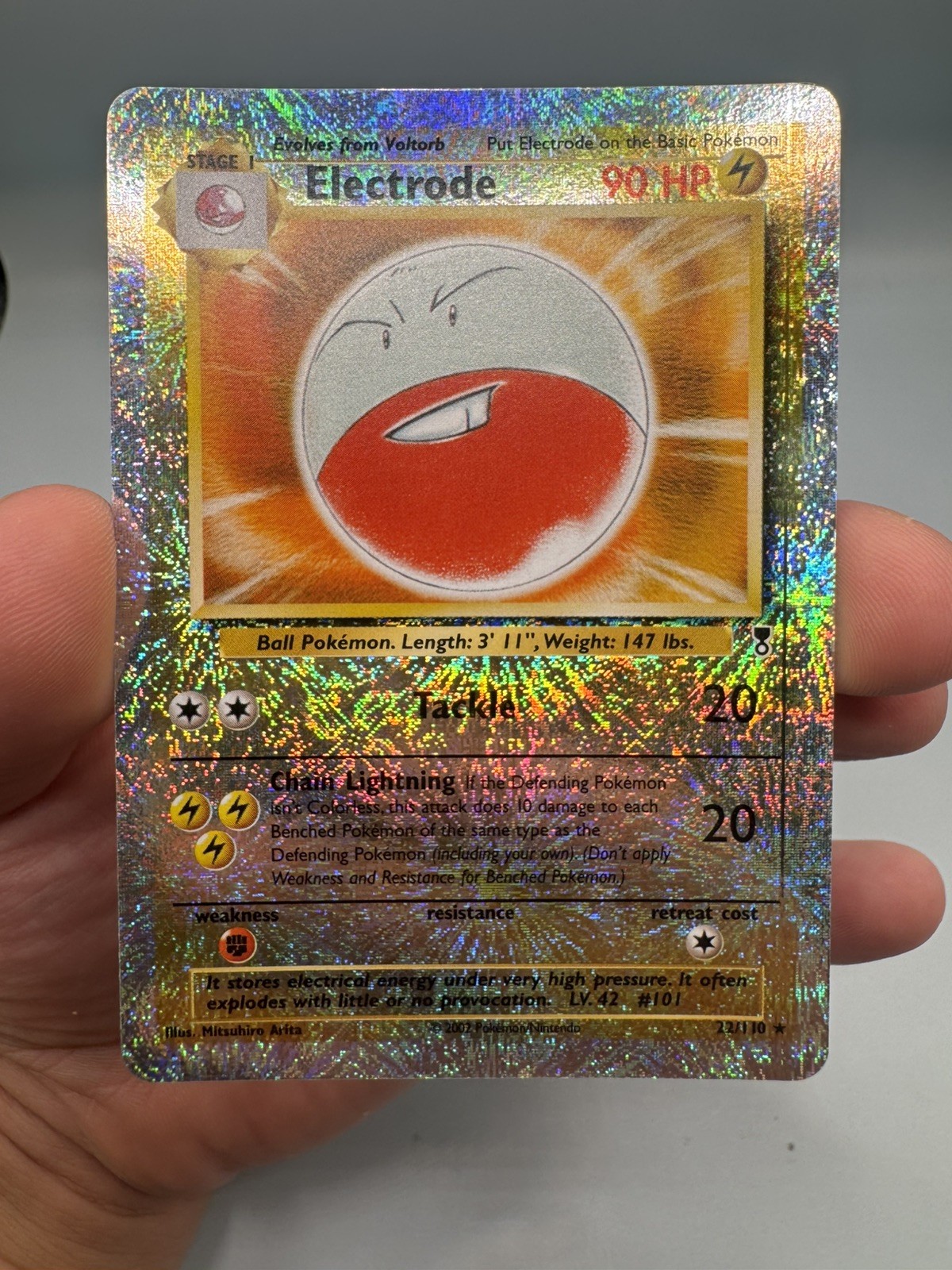 Pokemon TCG Legendary Collection Electrode 22/110 Reverse Holo NM Clean Copy