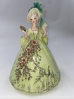 Josef Originals "Pamela" Colonial Days - Vtg Green Dress Hat Holding Mirror 9.5”