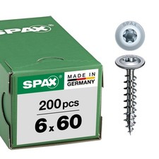 Hi.force, 6 x 60 mm, 200 Pieces, Fully Threaded, Pan Head, TSTAR plus T30, 4CUT...