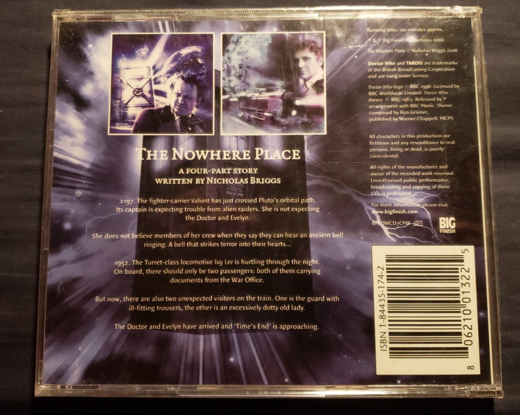 Big Finish Doctor Who Main Range: #84-The Nowhere Place - Audio CD SEALED NEW