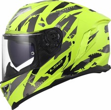 Image of LS2 FF818 Storm III helmet Kaos gloss hv yellow