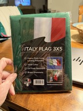 Italy Flag 3x5 Heavy Duty Polyester UV Fade Resistant Brass Grommets