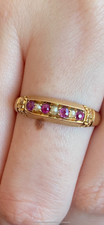 18ct gold Antique Ruby and seed pearl ring