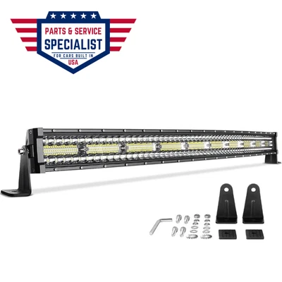 50'' 1080W BARRE LUMINEUSE LED INCURVÉE PROJECTEUR POUR JEEP FORD FEUX DE ROUTE - Photo 1/4