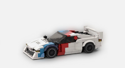 MOC Baustein M1 Rennwagen Sportscar Auto Klemmbaustein Bausatz 354 Teile 16,3cm