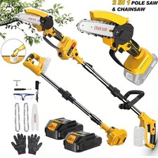 2 in1 Cordless Pole Saw Brushless Mini Chains...