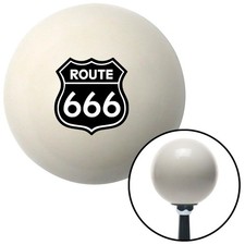 Black Route 666 Ivory Shift Knob W M16x1.5 Insert Shifter Auto Manual Custom Black Route 666 Ivory Shift Knob W M16x1.5 Insert Shifter Auto Manual Custom