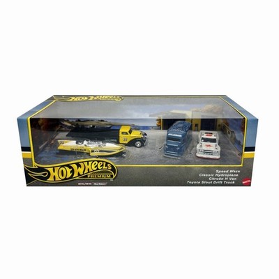 Hot Wheels Premium | Motorhead Madness HRT51 | 4er Collector Set Diorama | NEU