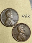 1924-S & 1924-P LINCOLN WHEAT CENT SET, High Grade coins, VF/XF  set #262