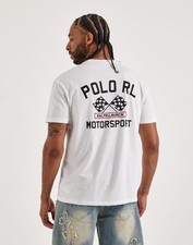 POLO RALPH LAUREN MENS S/S MOTORSPORT T-SHIRT 4XL TALL WHITE NWT