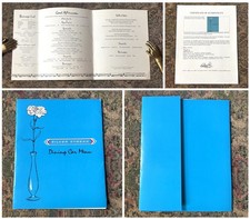 Original Prop, Dining Car Menu, SILVER STREAK movie 1970’s Rare, with a COA!