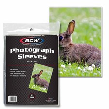 BCW 6x8 Photo Sleeves - 100 Pack Archival 6 x 8 inches, Clear