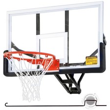 54.5" Wall Mounted Basketball Hoop  Shatterproof PC Backboard Basketball Goal...