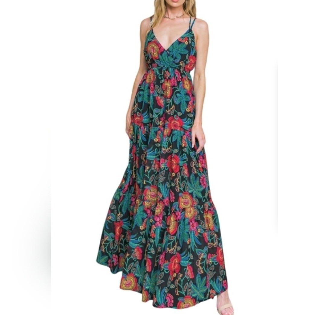 mermaid flower prom dress Jovani 43172 Long Glitter Floral Formal Evening Prom Dress