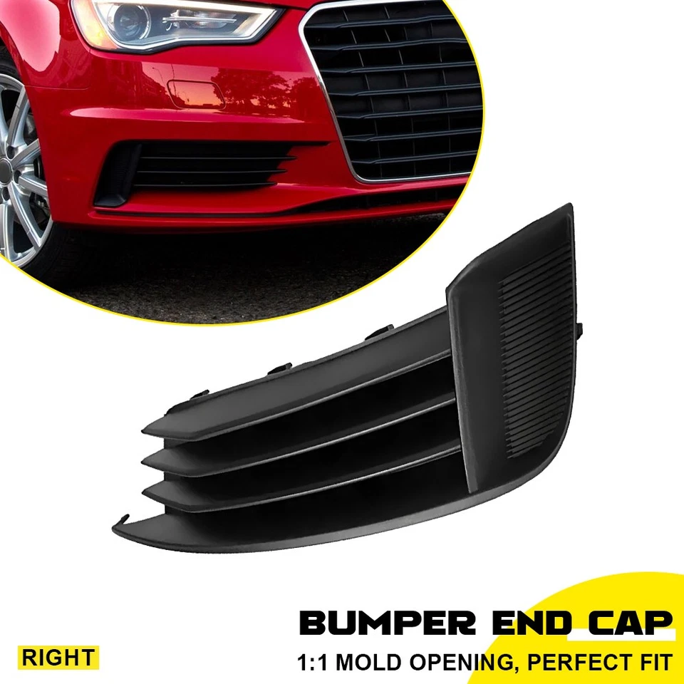 Right Side Fog Front Bumper Light Lamp Grille Cover Fit For AUDI S3 A3 2013-2017 - Image 2 of 4