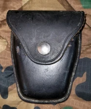 Jay-Pee Black Leather Vintage Hand Cuff Case