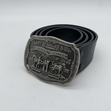 Levi's Mens Leather Belt with Removable Plaque Buckle Limited Edition Size 42