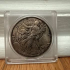 2001 American Silver Eagle 1 oz 999 Silver Coin Round Natural Amazing Toning ASE