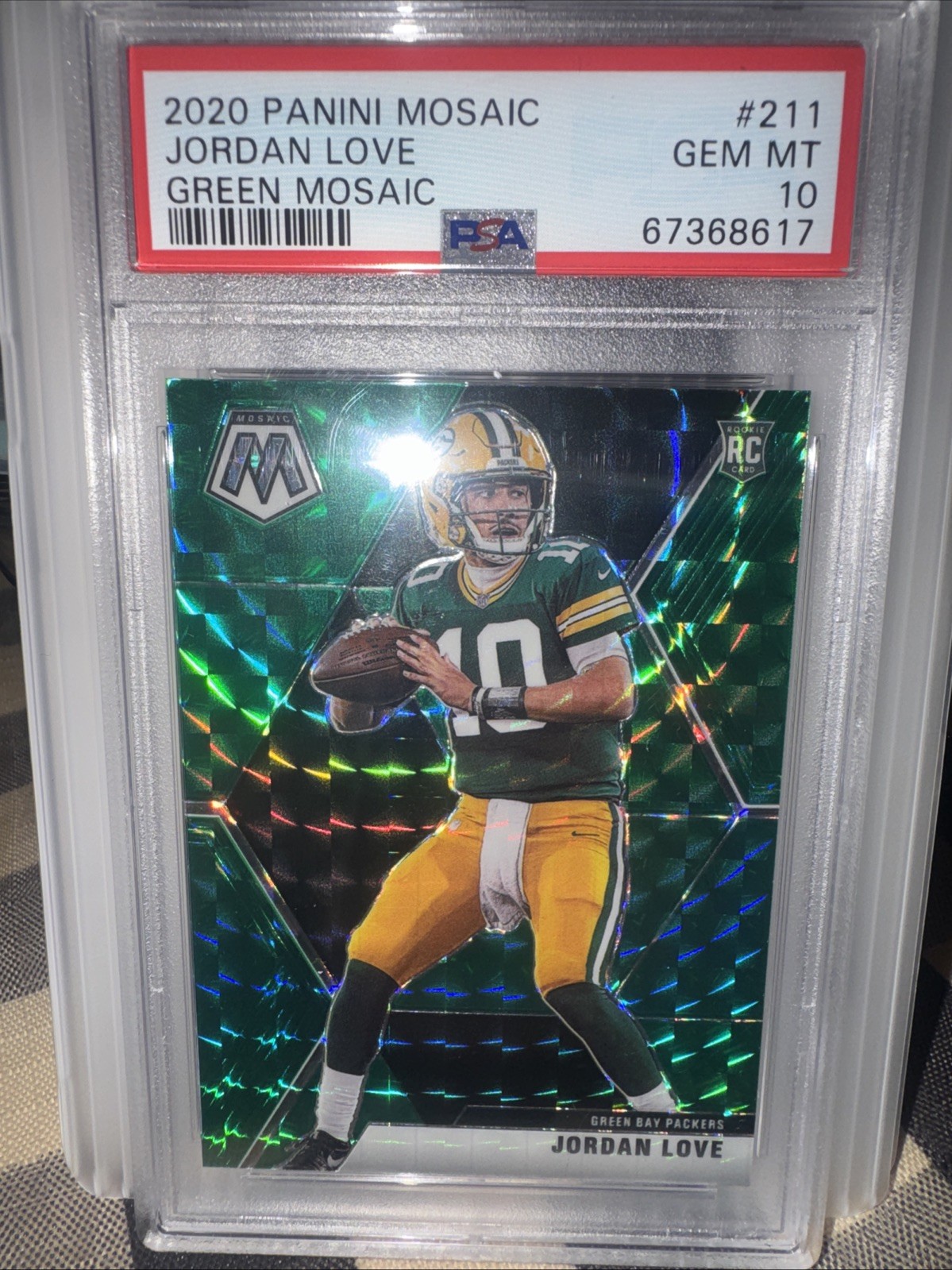 Jordan Love Panini Mosaic #211 Green Mosaic
