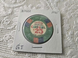Carousel Casino Chip Las Vegs Vintage $25