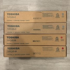 Toshiba T-FC25-C/M Cyan Magenta Toner Cartridge LOT OEM Genuine - LOT OF 4