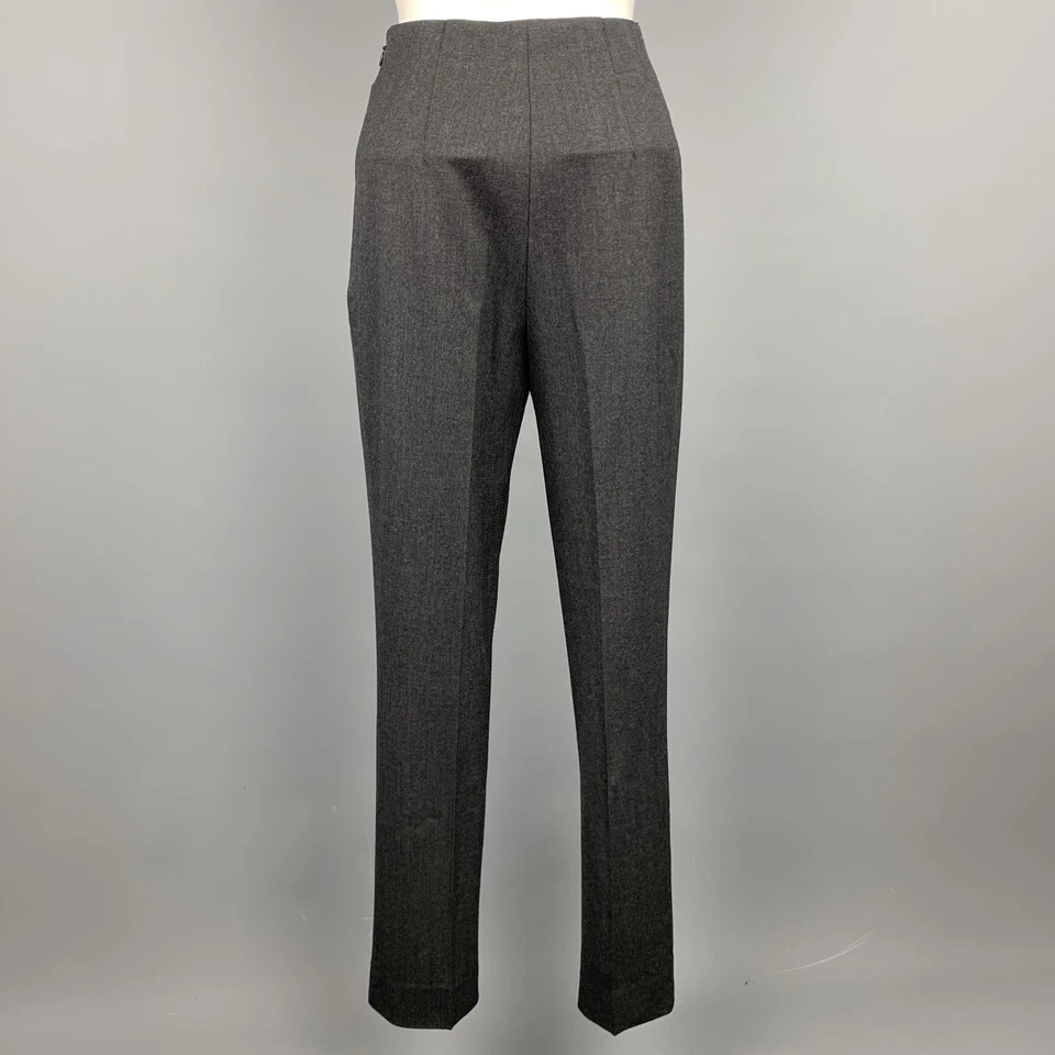 RALPH LAUREN Black Label Size 2 Charcoal Wool Blend Dress Pants - Image 3 of 4