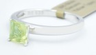 GENUINE 0.68 Cts PERIDOT SOLITAIRE RING .925 Sterling Silver - Made in USA — photo 2