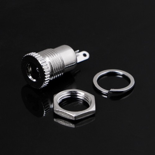 Metal DC Power Jack Socket 5.5 mm x 2.1mm Female Panel Mount Connector - Picture 3 of 8