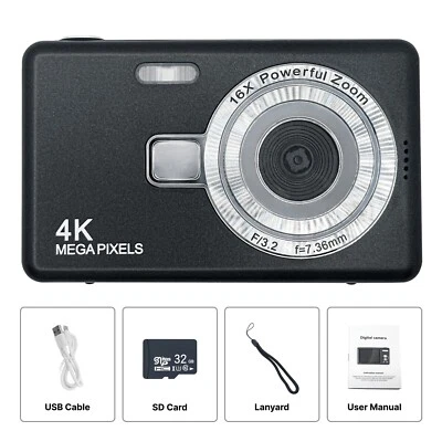 MIU FRANCE 4K Digital Camera for Kids & Adults, 48MP FHD 1080P Point and Shoot Camera