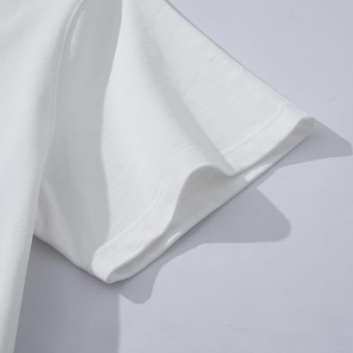 Herren Trend Classic T-Shirt Farbverlauf Geometrisch Lampendruck Weiß Baumwolle Tee - Bild 3 von 6