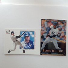 Bernie Williams 1996 Topps Gallery #31 & 2001 Fleer Legacy #16 (2)