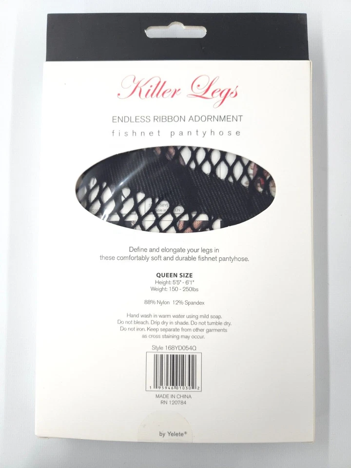 Yelete 杀手腿 渔网 连裤袜 长袜 无尽丝带 装饰 女王 — 第 4/4 张图片